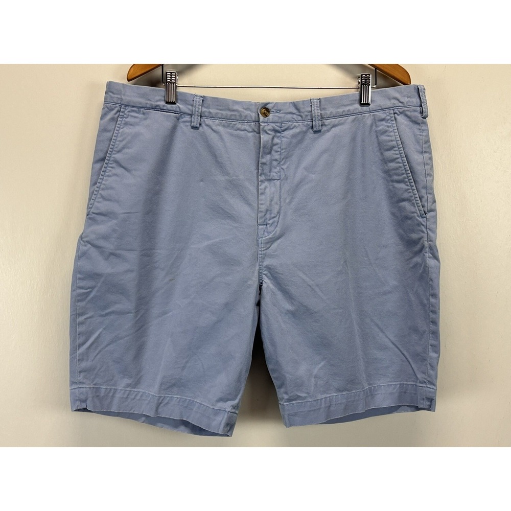 Men's Polo Ralph Lauren Chino Shorts Sz 40 GUC Blue Flat Front Classic Fit